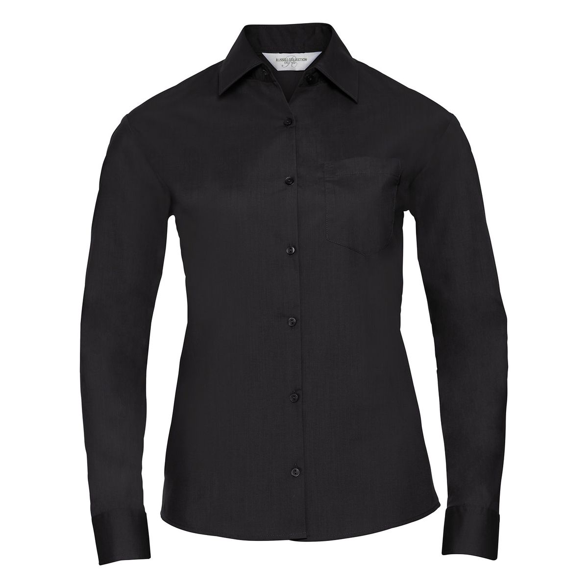 Klassische Langarm-Popeline-Bluse