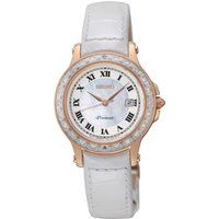 Elegante Perlmutt-Armbanduhr mit Kristallen