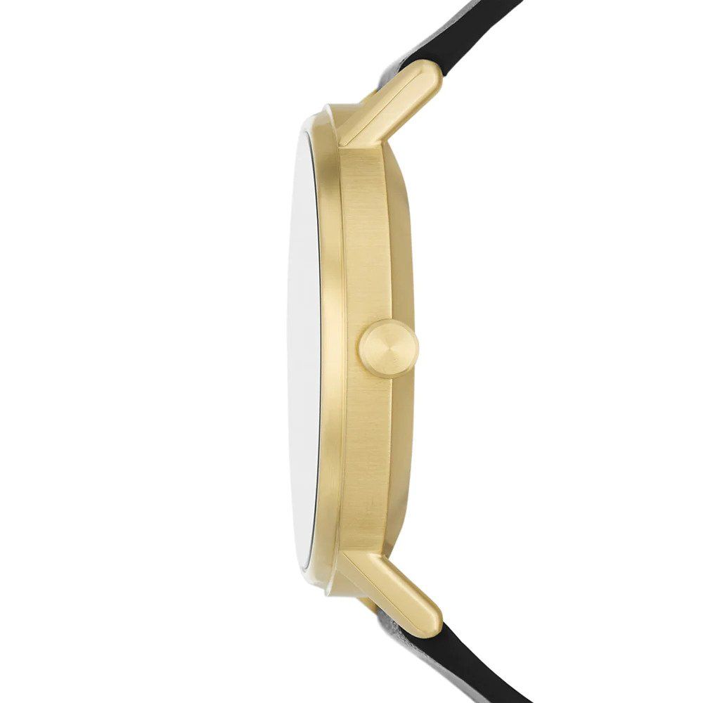 Minimalistische Analoguhr mit Lederarmband