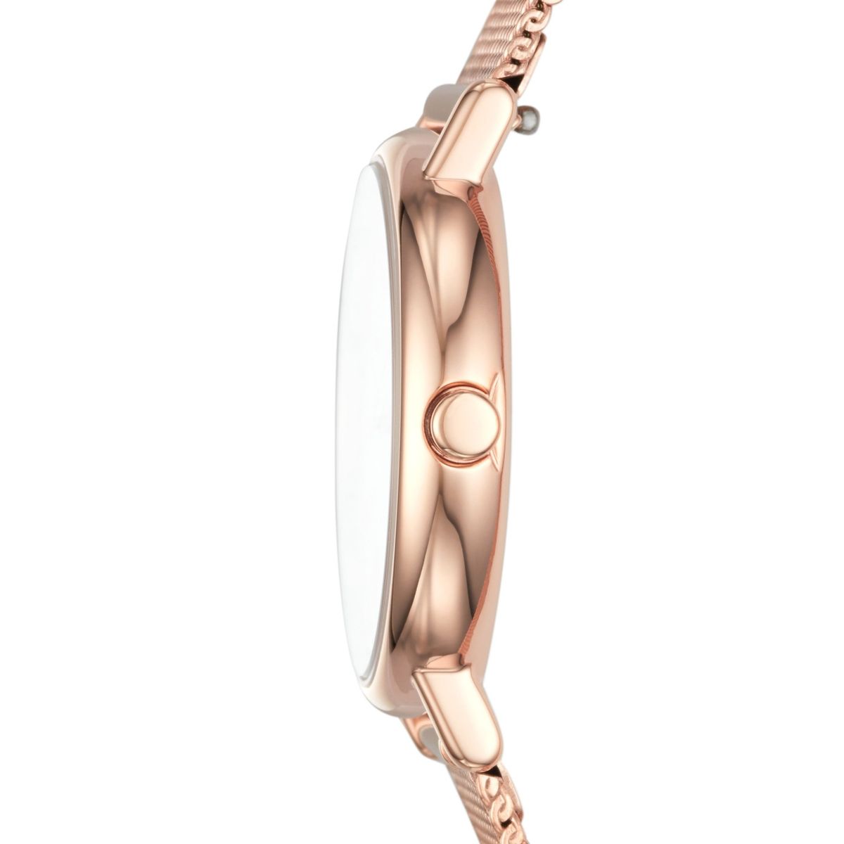 Minimalistische Armbanduhr mit Mesh-Armband