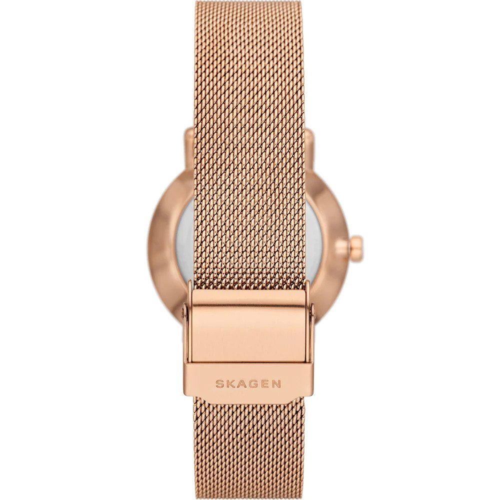Minimalistische Mesh-Uhr mit kleiner Sekunde