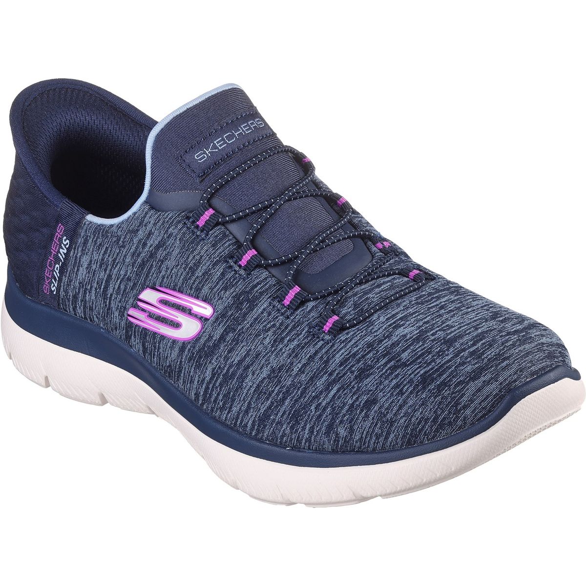 Slipper aus meliertem Jersey-Strick