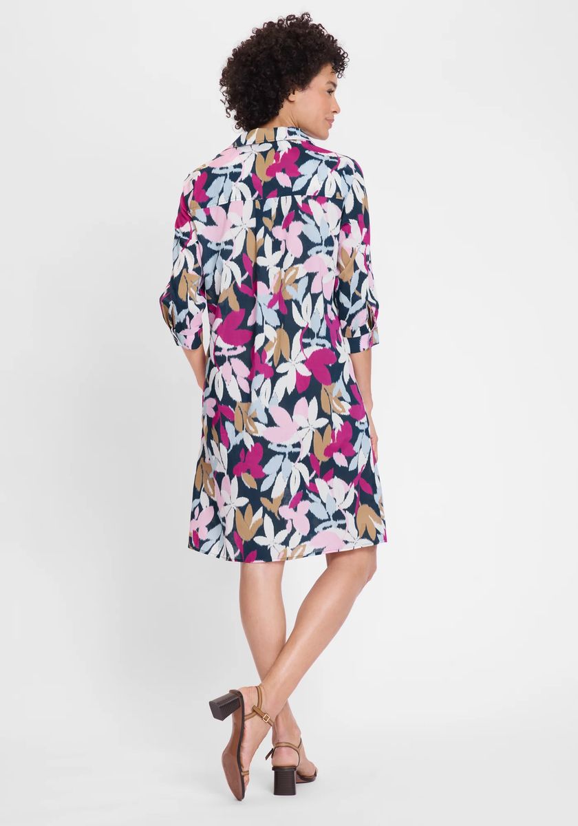 olsen Hemdblusenkleid, 3/4-Arm, für Damen, blau, 38