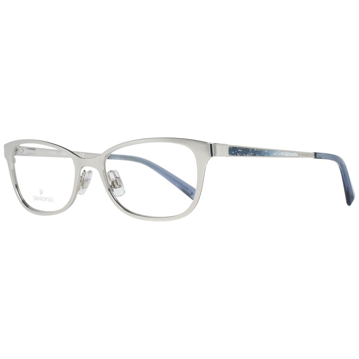 Vollrand-Metallbrille mit Kristallverzierung