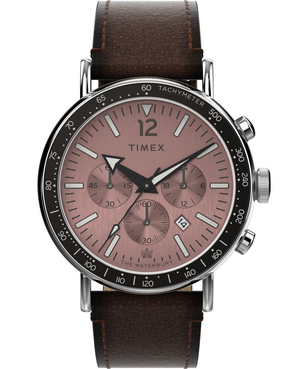 Klassischer Chronograph mit Lederarmband