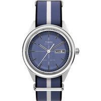 Retro-futuristische Armbanduhr mit Tagesanzeige