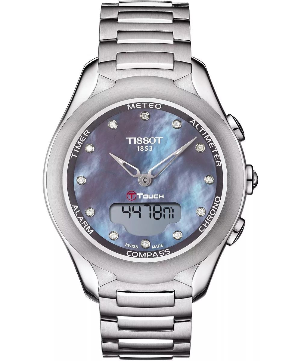 Solarbetriebene Uhr mit Diamantakzenten