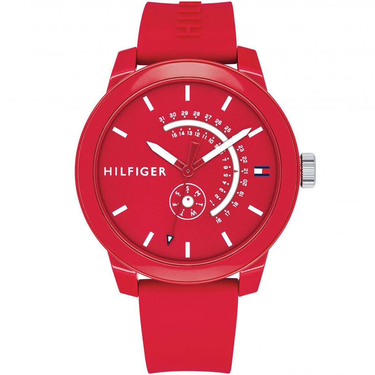 Sportliche Monochrome Analog-Armbanduhr