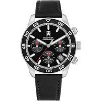 Sportlicher Chronograph mit Lederarmband