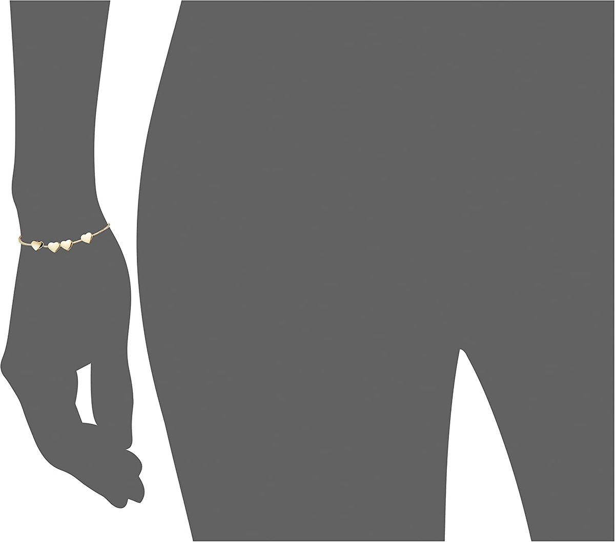 Filigranes Goldenes Herz-Charm-Armband