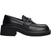 Leder-Loafer mit markantem Blockabsatz