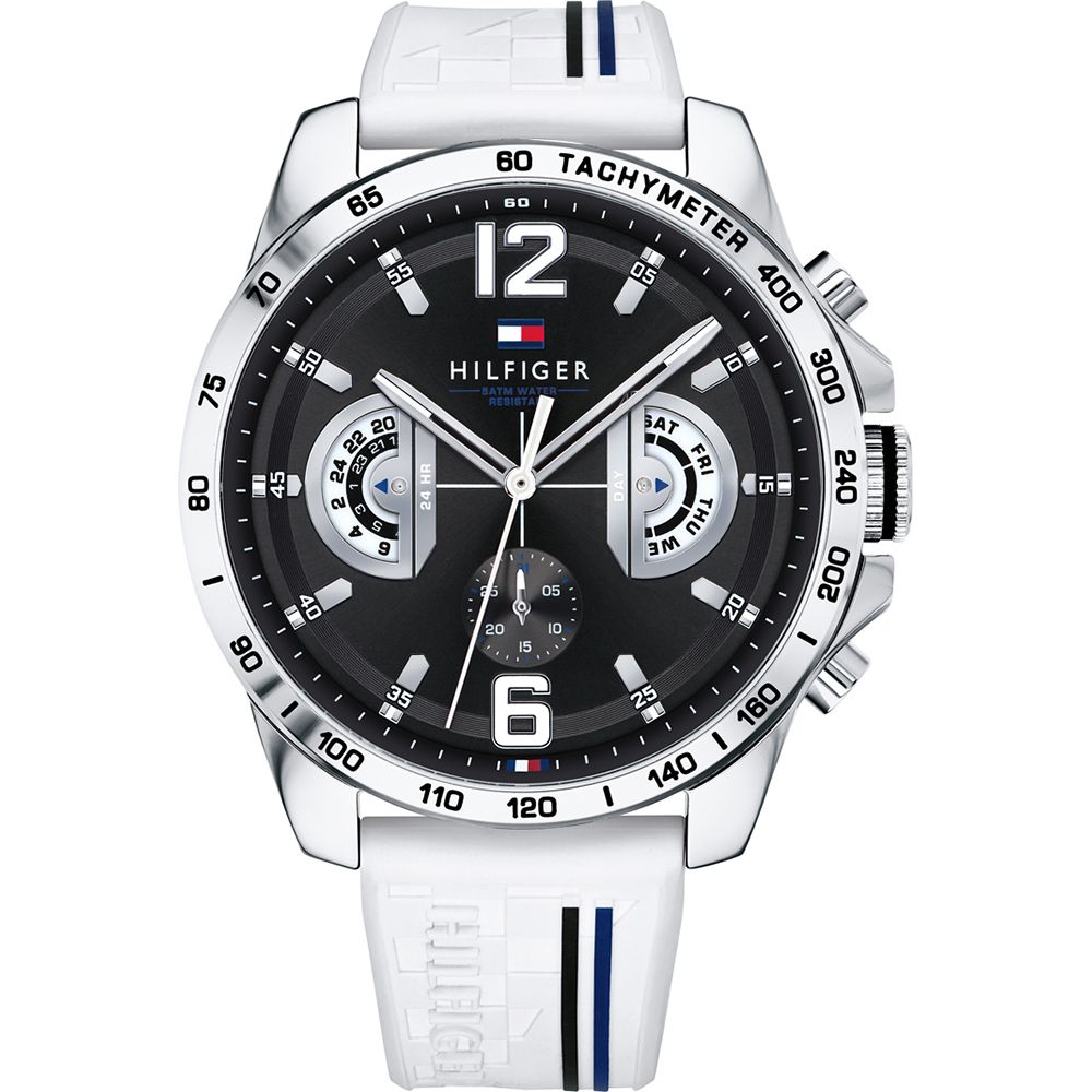 Sportlicher Chronograph mit Kautschukarmband