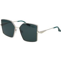 Oversize geometrische Metallrahmen Sonnenbrille