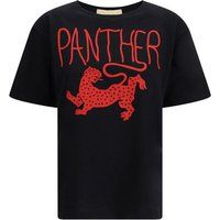 Baumwoll-T-Shirt mit Panther-Grafik