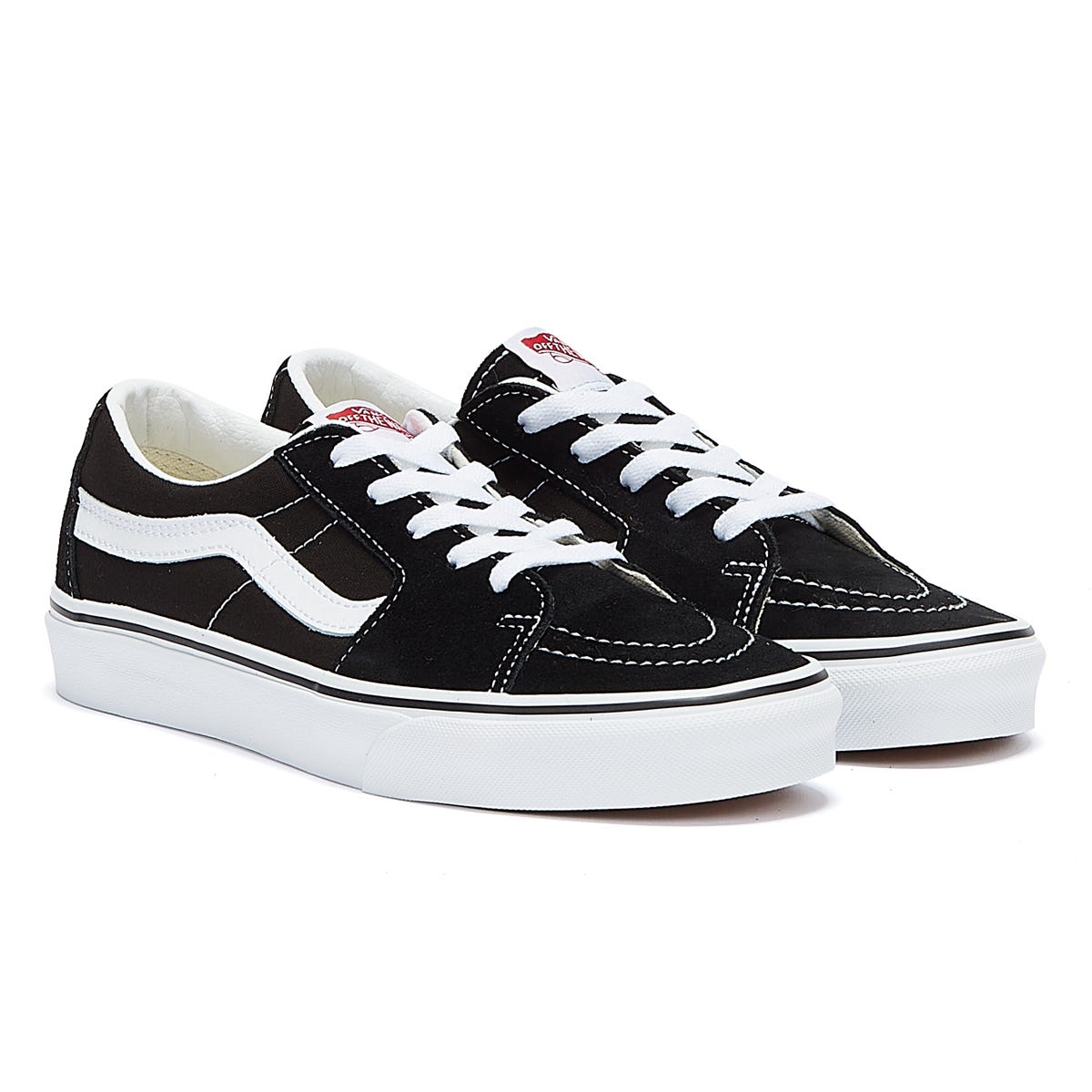 Low-Profile-Sneaker aus Wildleder und Canvas
