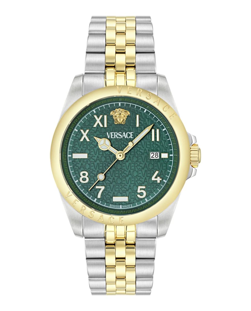 Anteo Zweifarbige Uhr Grünes Zifferblatt