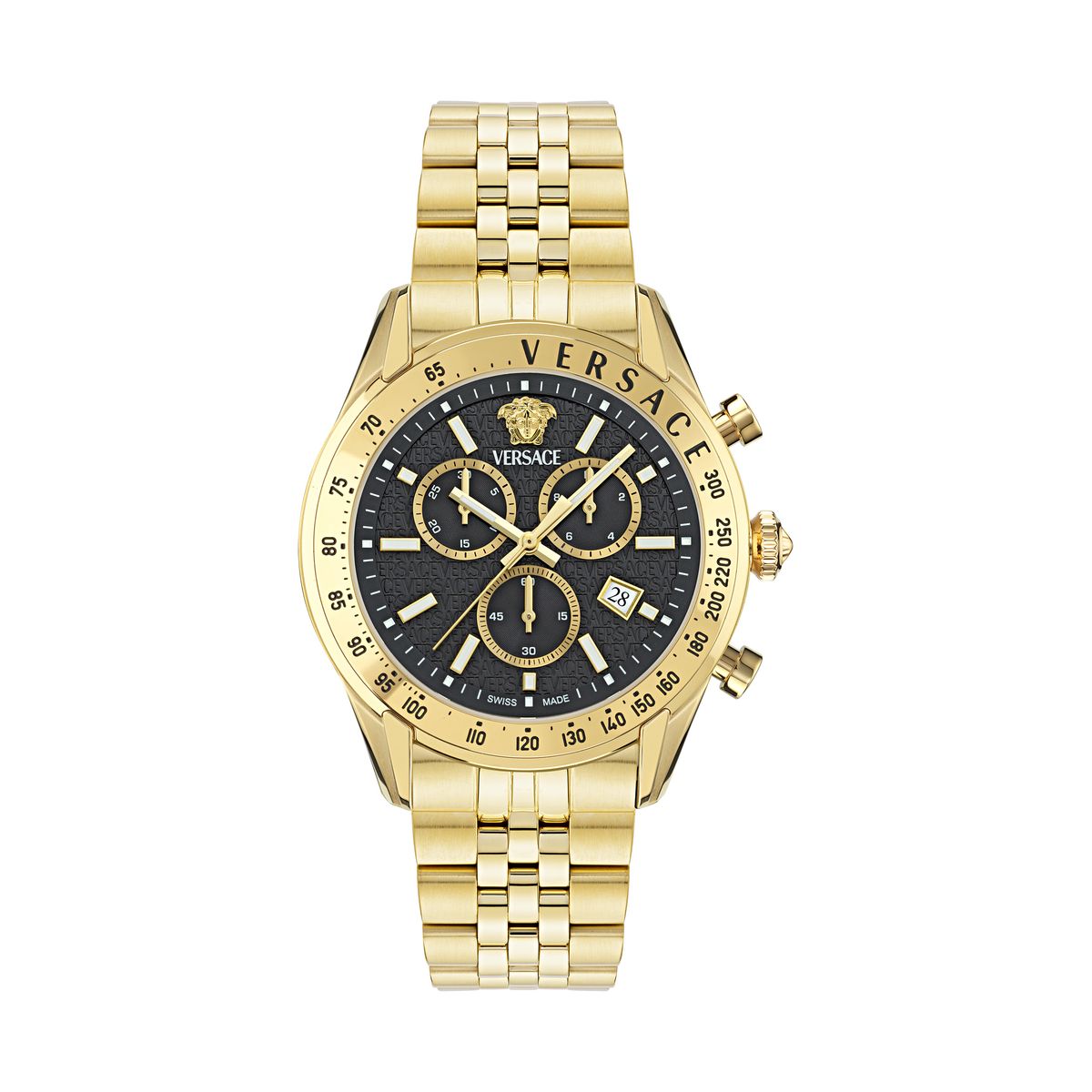 Markanter Chronograph mit Medusa-Motiv