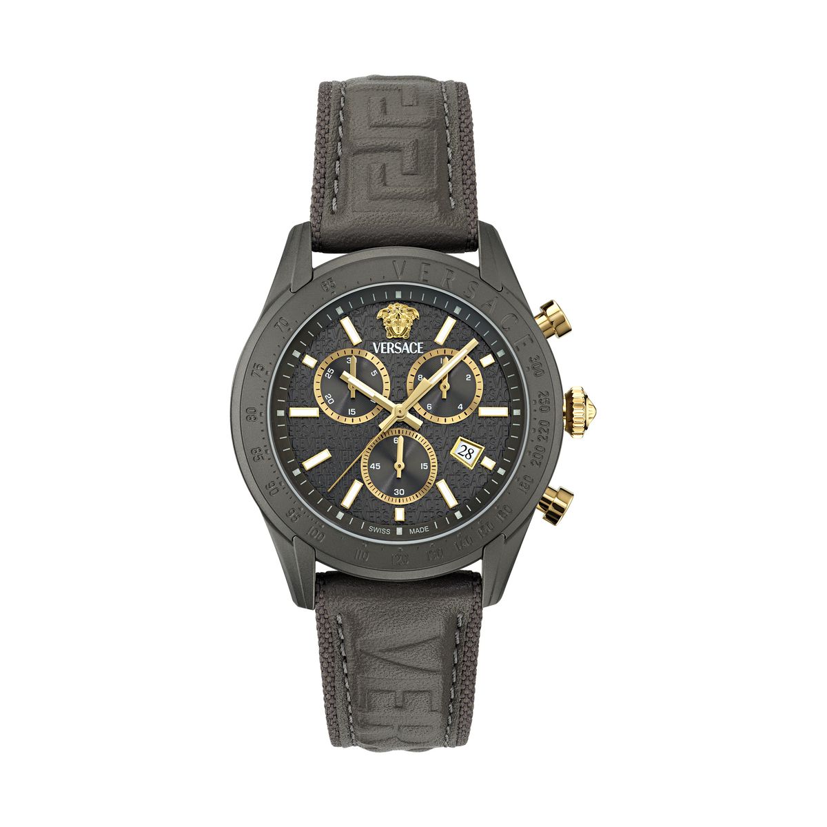 Chrono Master Uhr mit Lederarmband