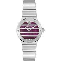 Greca Logo Uhr mit gestreiftem Zifferblatt