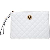 Gesteppte Leder-Clutch mit Medusa-Emblem
