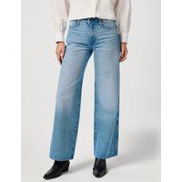 Wide-Leg-Jeans mit mittlerem Bund
