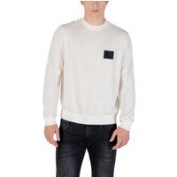 Minimalistischer Rundhalspullover mit Logo-Patch