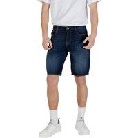 Schmal geschnittene Denim-Bermuda-Shorts