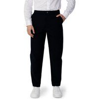 Konische Baumwollhose mit Struktur
