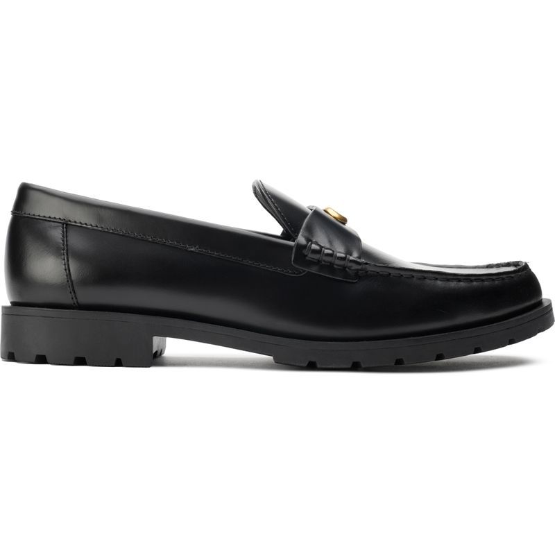 Chunky Leder-Loafer mit Profilsohle