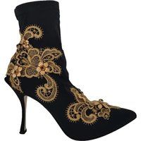 Elegante Stiefeletten mit Spitzenstickerei