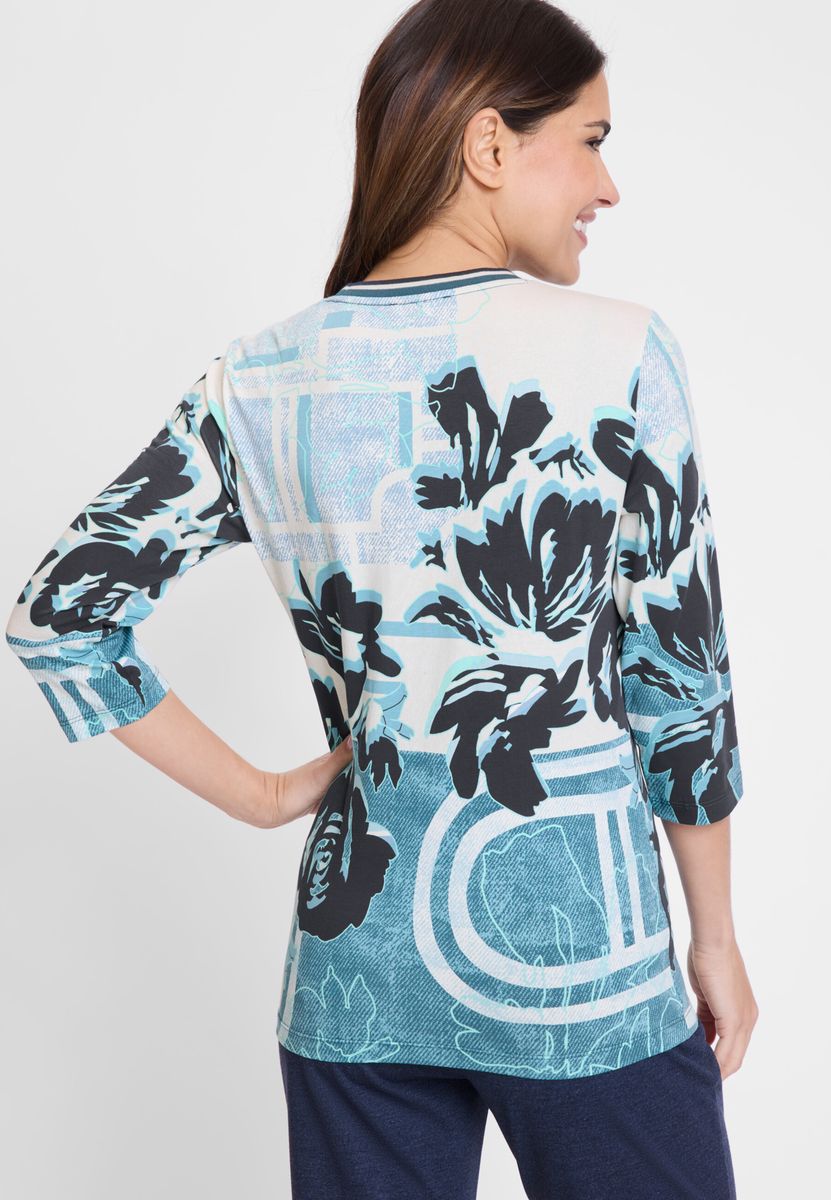 olsen Shirt, Langarm, für Damen, blau, 38