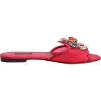 Verzierte Satin-Slides mit spitzer Kappe