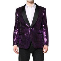Schimmernder Pailletten-Blazer mit Schalkragen