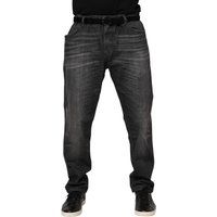 Verwaschene Jeans mit geradem Bein