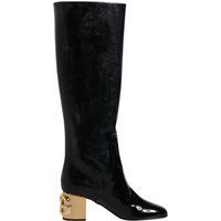 Vally Kniehohe Stiefel mit Logo-Absatz
