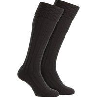 Gerippte Wollmischung Kilt Socken