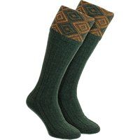 Wollene Schießsocken mit Diamantstruktur