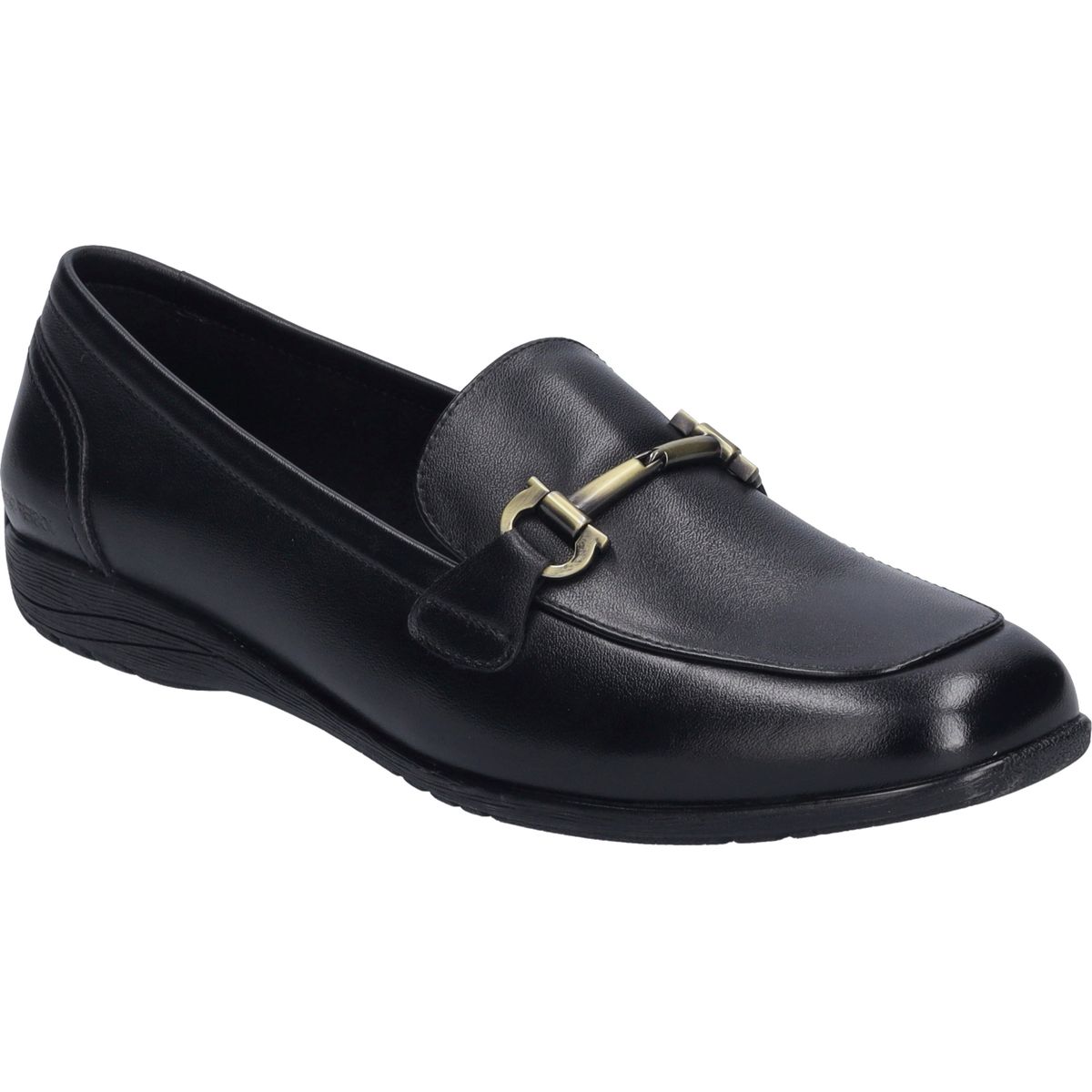 Eleganter Leder-Ballerina mit Metall-Applikation