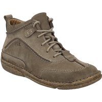 Leder-Stiefelette mit Kontrastnähten