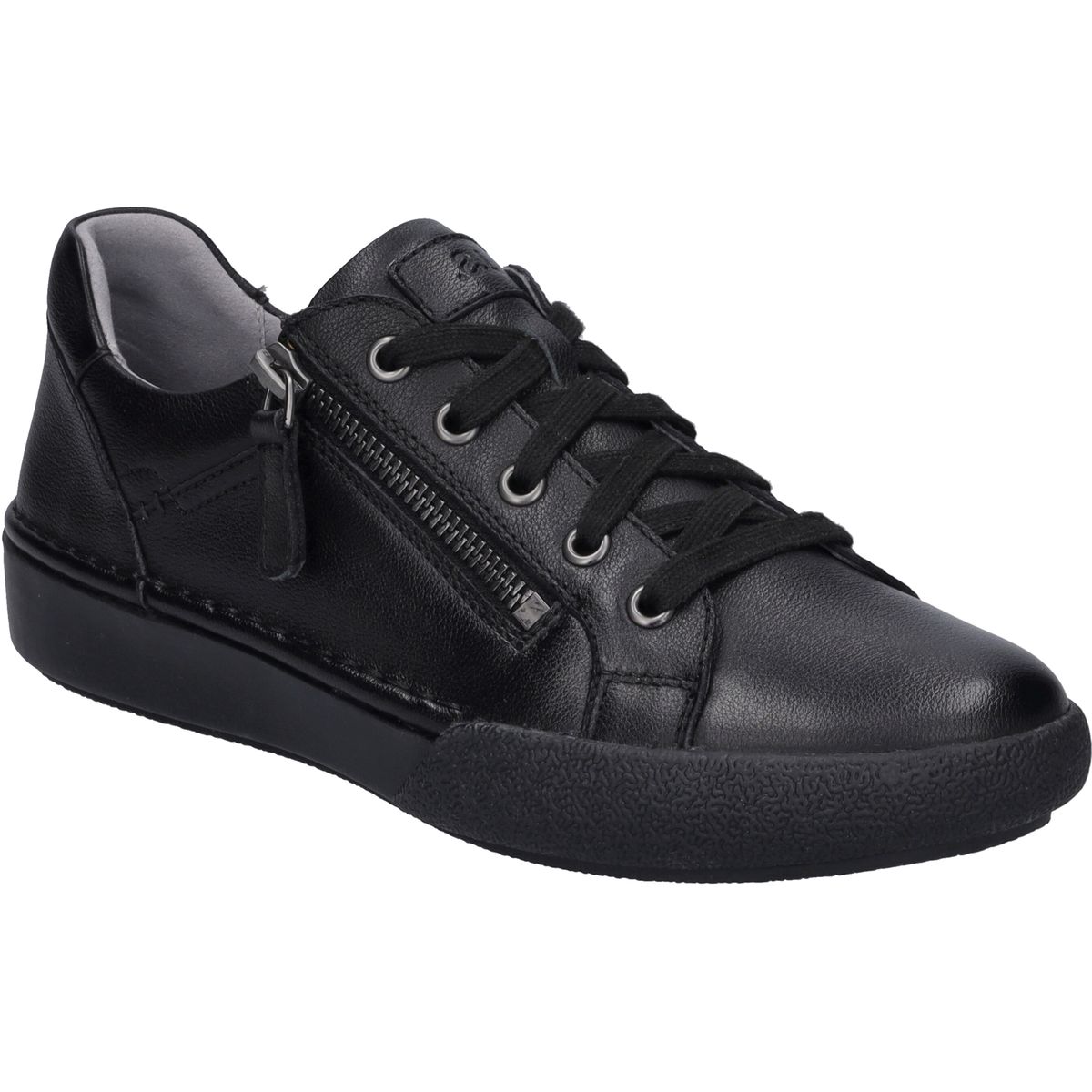 Leder Low-Top Sneaker mit Reißverschluss