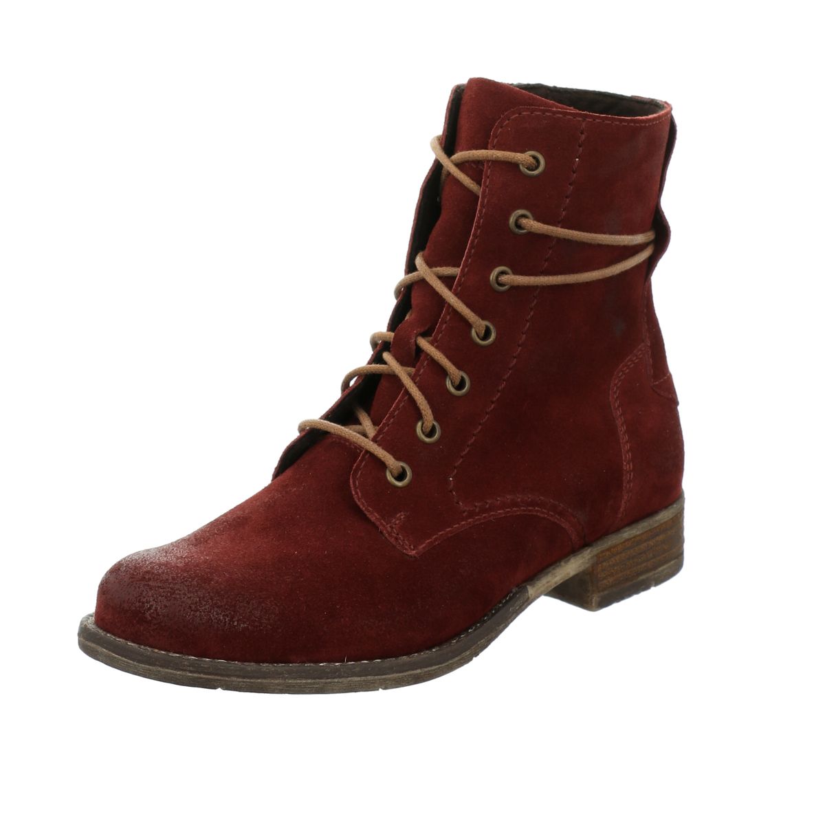 Schnürstiefeletten aus Veloursleder