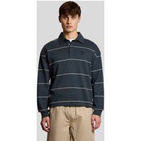 Oversized Rugby-Polo mit Streifen