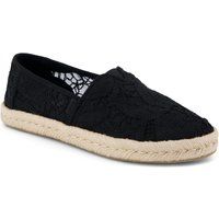 Espadrilles mit Spitzenoptik und Jutesohle