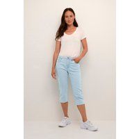 Gestreifte Caprihose im Slim Fit
