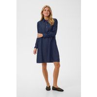 Legeres A-Linien Jeans-Hemdkleid