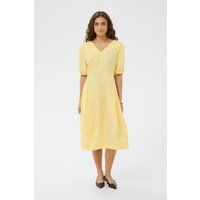 A-Linien-Midikleid mit Puffärmeln