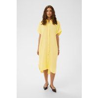 Strukturiertes Oversize Midi-Hemdblusenkleid
