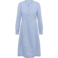 Gestreiftes Midikleid mit Smokbündchen