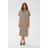 Oversize-Hemdblusenkleid mit Leopardenmuster