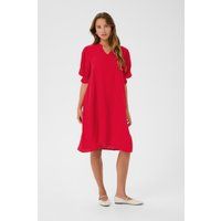 Lockeres Midikleid mit Puffärmeln